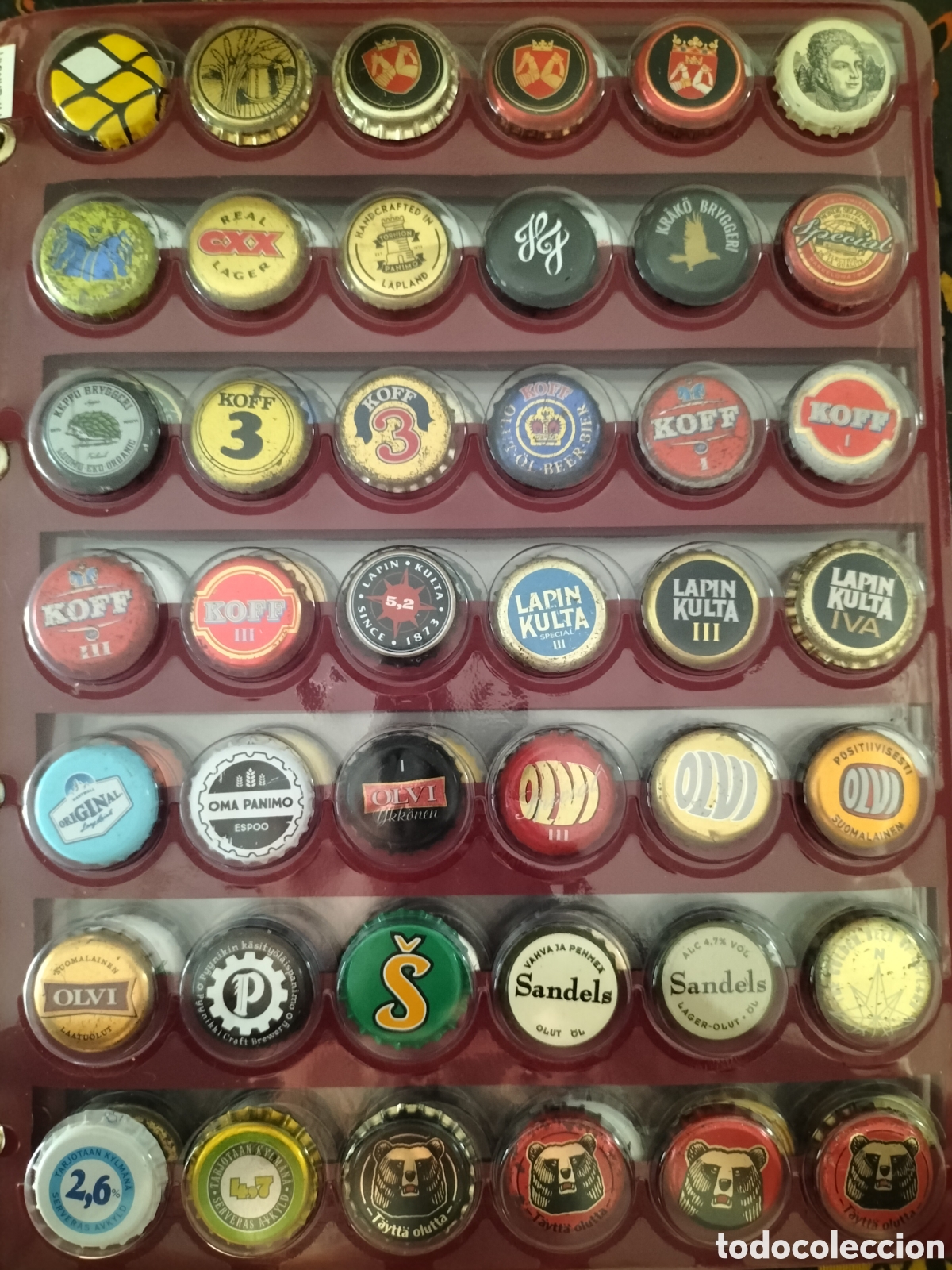 Coleccionismo de cervezas: LOTE DE 57 CHAPAS TAPON CORONA CERVEZA - FINLANDIA