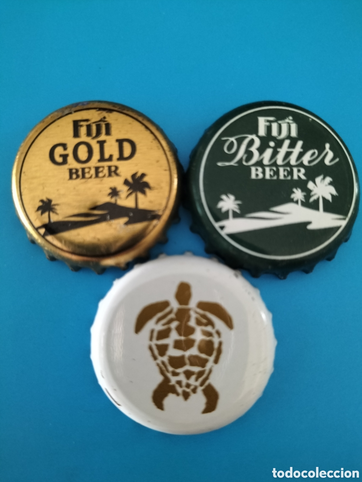 Coleccionismo de cervezas: LOTE 3 CHAPAS TAPON CORONA CERVEZA - FIYI - ISLAS FIJI