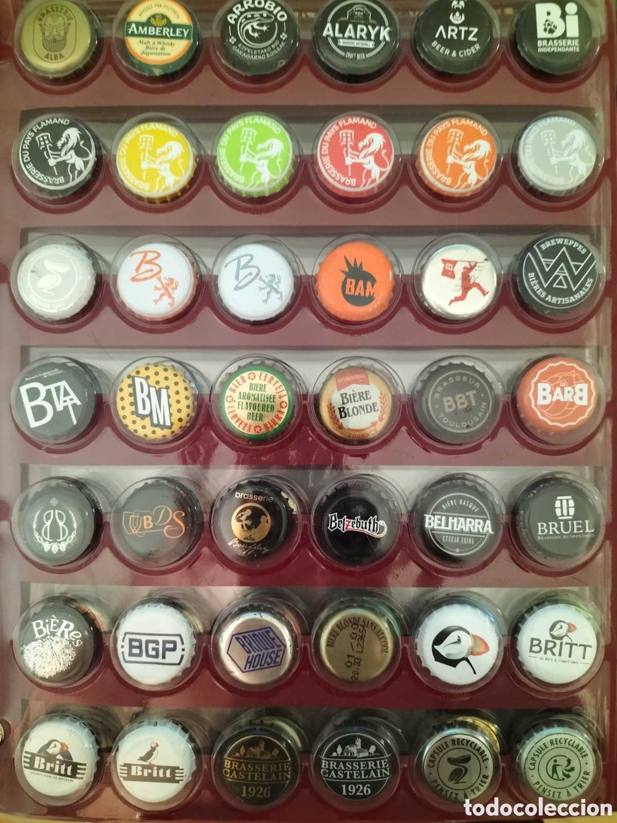 Coleccionismo de cervezas: GRAN LOTE/COLECCI&Oacute;N 576 CHAPAS TAPON CORONA CERVEZA - FRANCIA