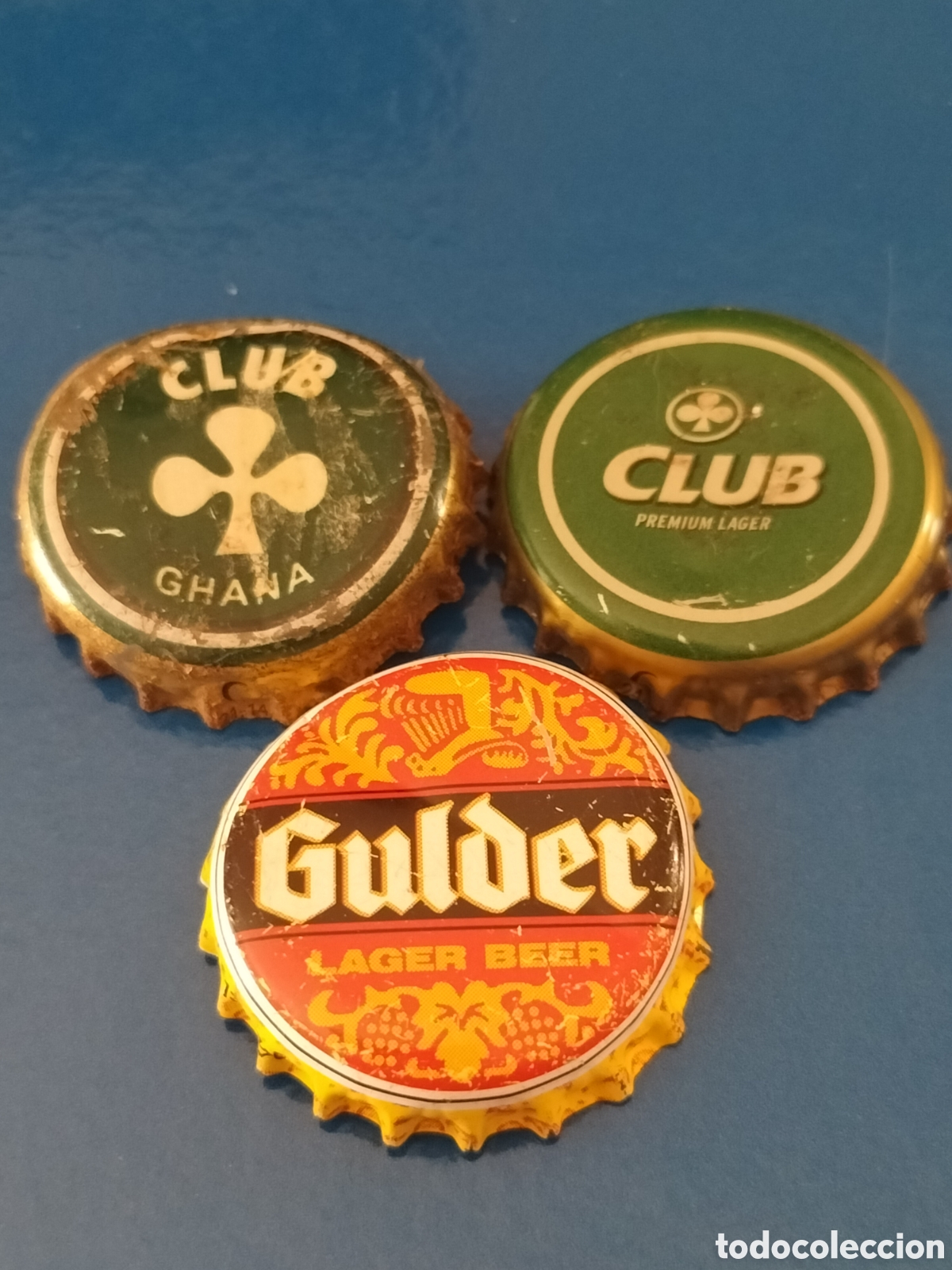 Coleccionismo de cervezas: LOTE 3 CHAPAS TAPON CORONA CERVEZA - GHANA