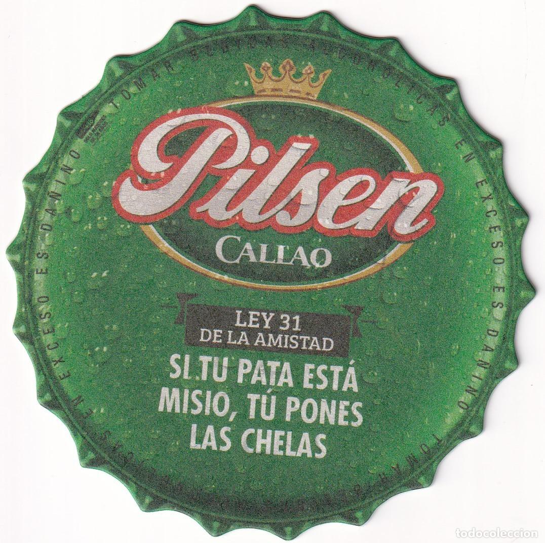 Coleccionismo de cervezas: Antiguo posavasos - Pilsen - Callao - Ley 31 de la amistad