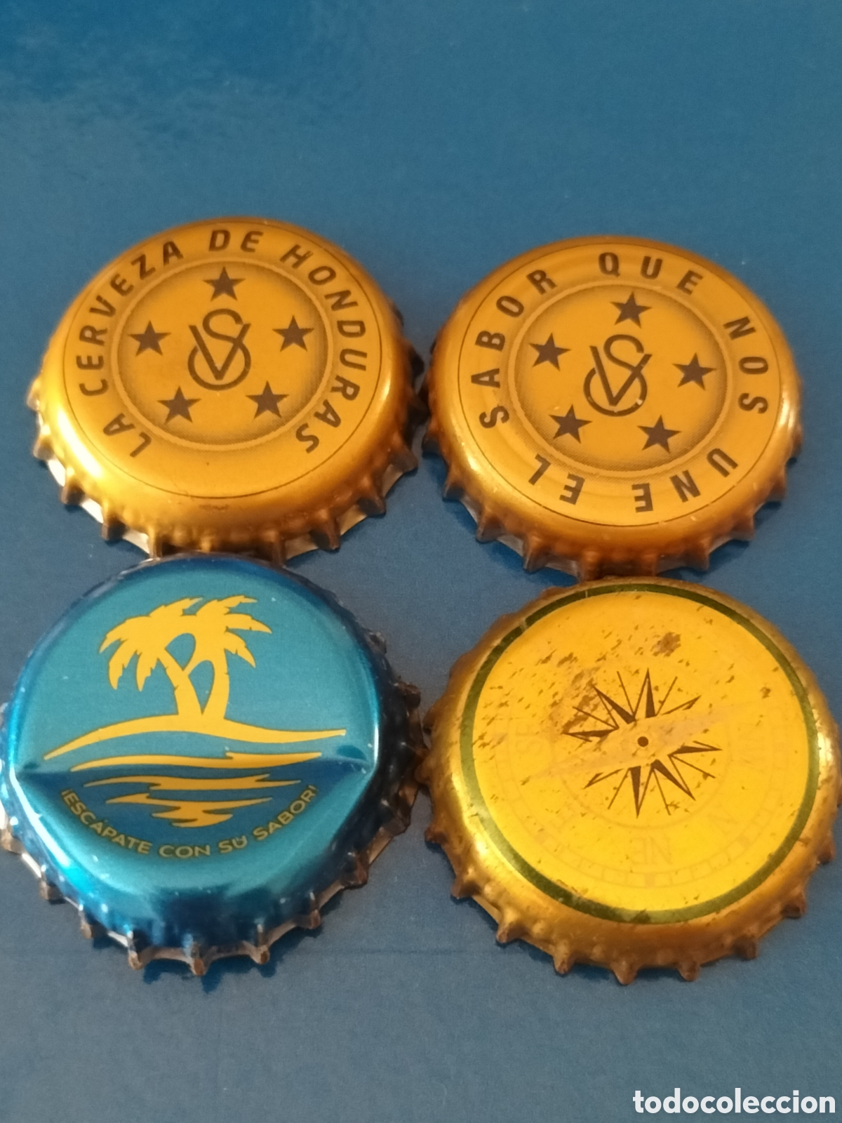 Coleccionismo de cervezas: LOTE 4 CHAPAS TAPON CORONA CERVEZA - HONDURAS