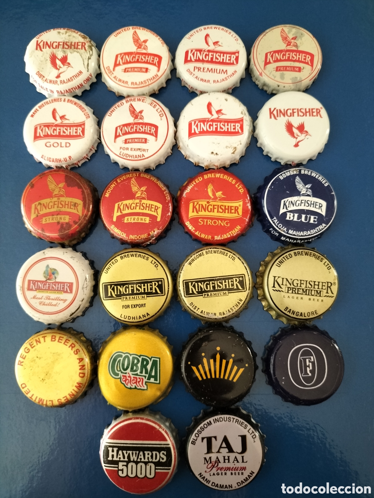 Coleccionismo de cervezas: LOTE 22 CHAPAS TAPON CORONA CERVEZA - INDIA