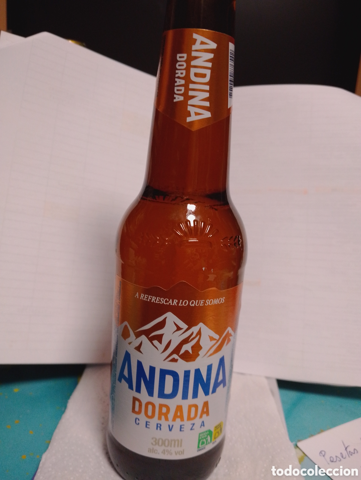 Coleccionismo de cervezas: Botella Cerveza ANDINA DORADA