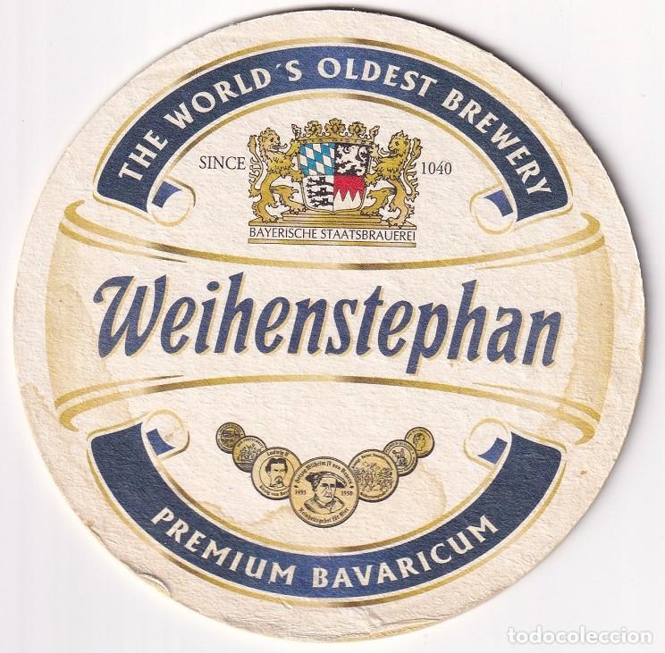 Coleccionismo de cervezas: Antiguo posavasos - Weihenstephan - Premium Bavaricum