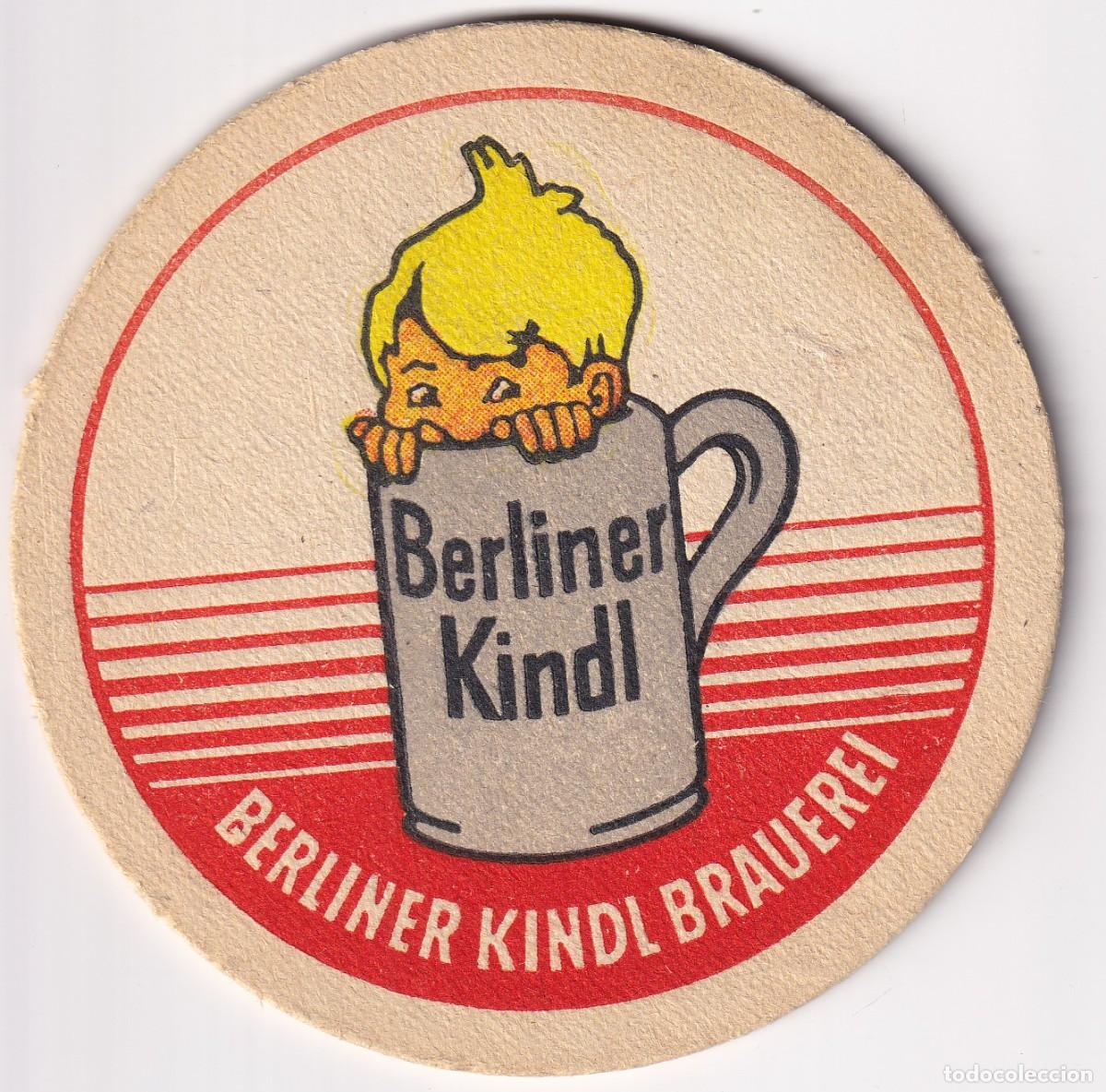 Coleccionismo de cervezas: Antiguo posavasos - Berliner Kindl - Berliner Kindl brauerei