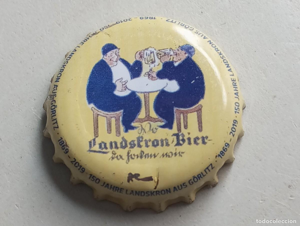 Coleccionismo de cervezas: Chapa tap&oacute;n corona de la cerveza alemana LANDSKRON AUS G&Ouml;RLITZ 150 JAHRE (1869-2019)