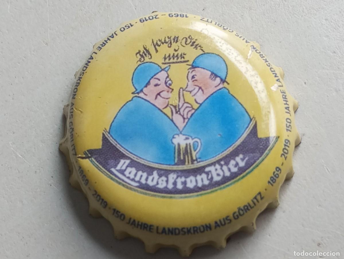 Coleccionismo de cervezas: Chapa tap&oacute;n corona de la cerveza alemana LANDSKRON AUS G&Ouml;RLITZ 150 JAHRE (1869-2019)