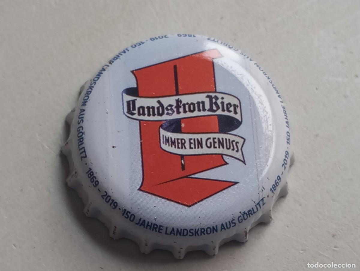 Coleccionismo de cervezas: Chapa tap&oacute;n corona de la cerveza alemana LANDSKRON AUS G&Ouml;RLITZ 150 JAHRE (1869-2019)