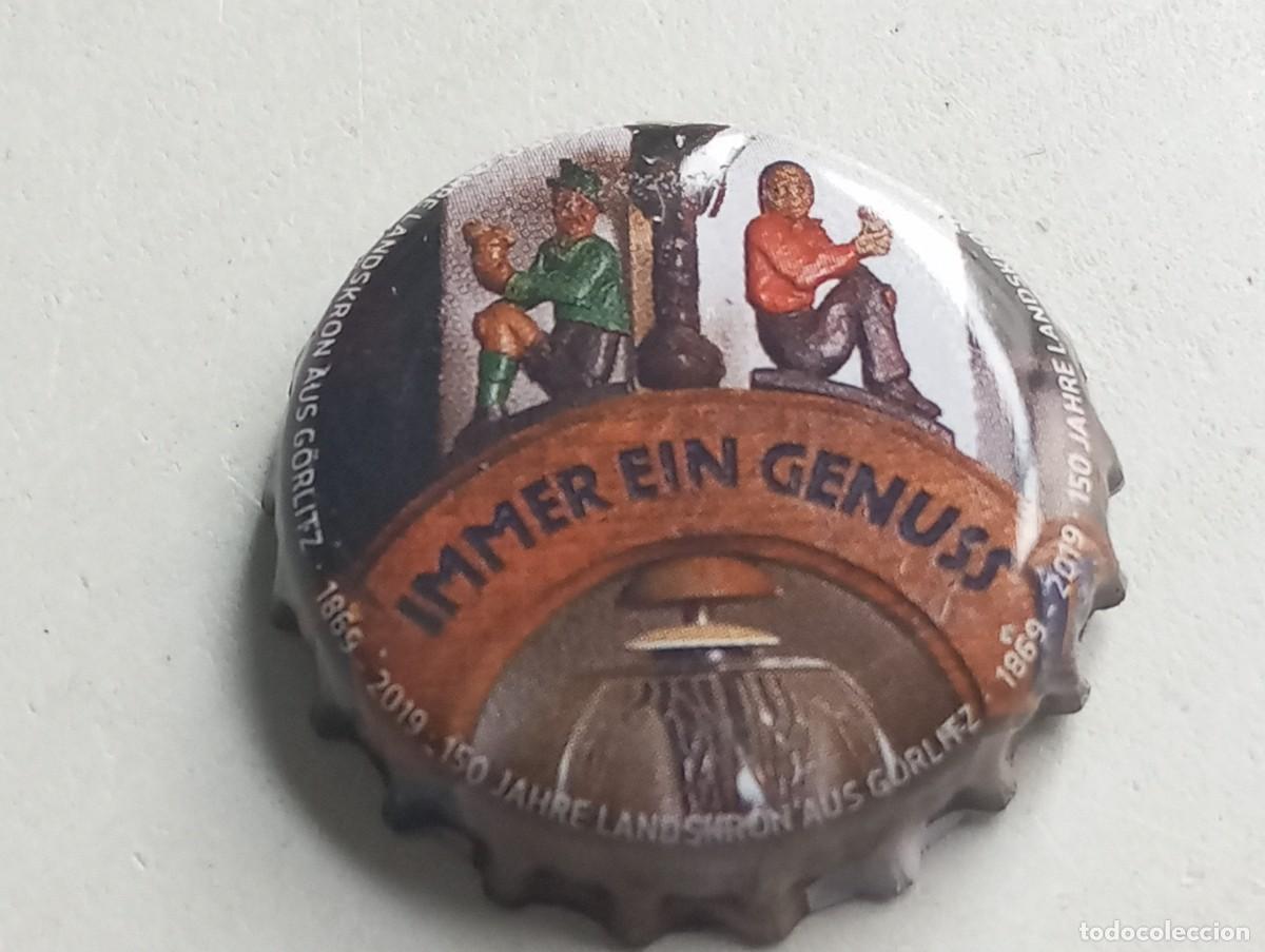 Coleccionismo de cervezas: Chapa tap&oacute;n corona de la cerveza alemana LANDSKRON AUS G&Ouml;RLITZ 150 JAHRE (1869-2019)