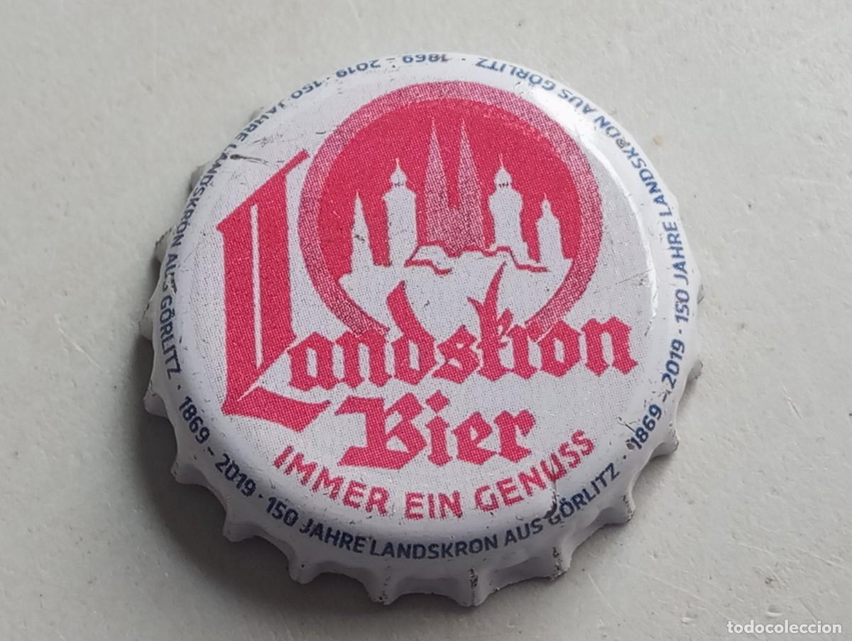 Coleccionismo de cervezas: Chapa tap&oacute;n corona de la cerveza alemana LANDSKRON AUS G&Ouml;RLITZ 150 JAHRE (1869-2019)