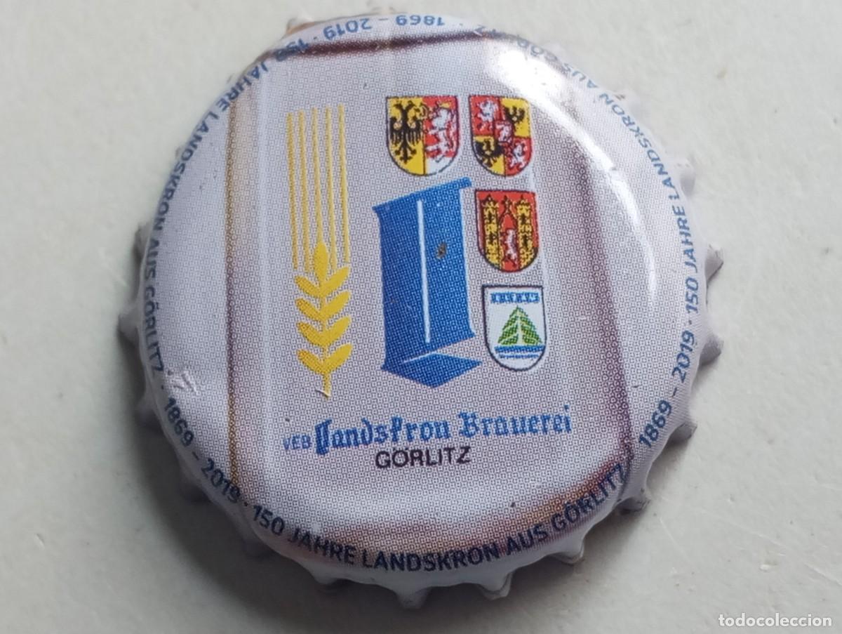 Coleccionismo de cervezas: Chapa tap&oacute;n corona de la cerveza alemana LANDSKRON AUS G&Ouml;RLITZ 150 JAHRE (1869-2019)
