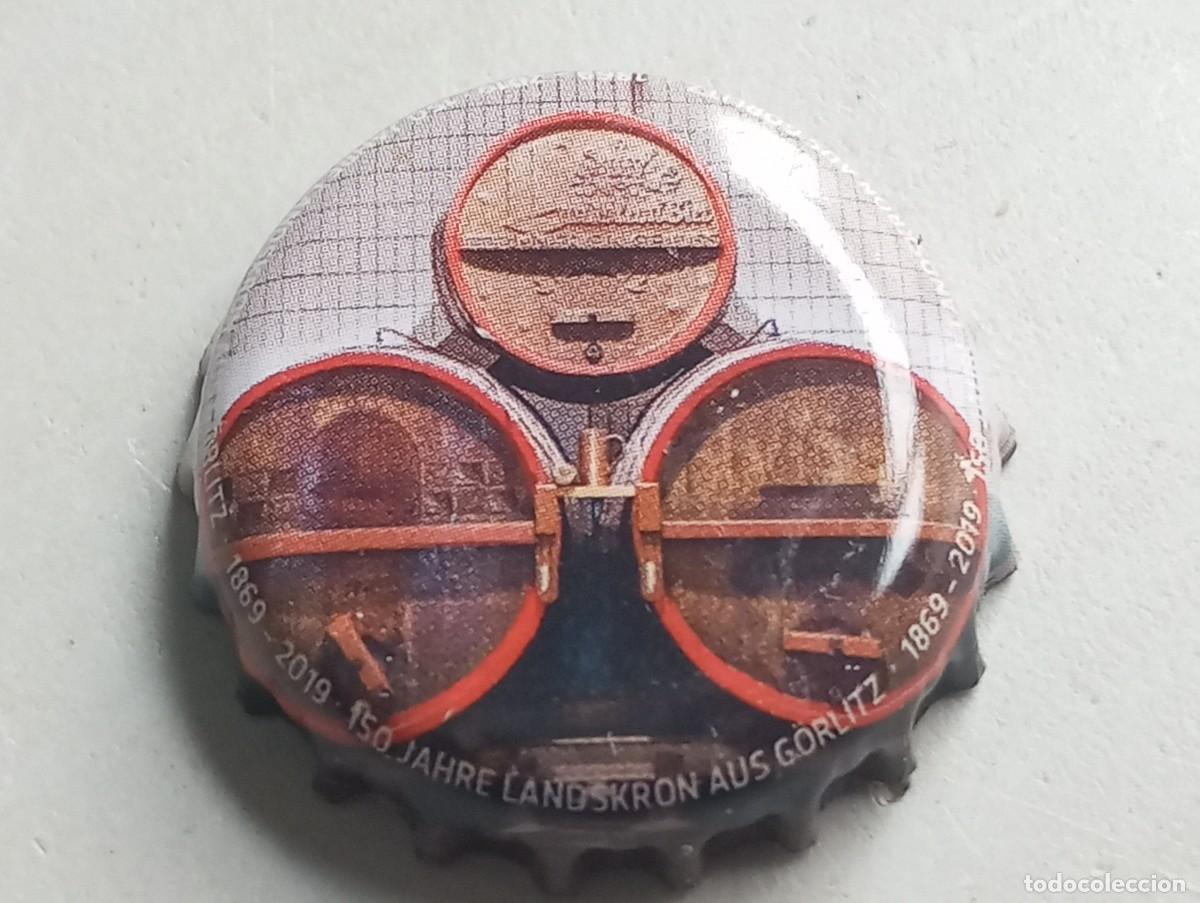 Coleccionismo de cervezas: Chapa tap&oacute;n corona de la cerveza alemana LANDSKRON AUS G&Ouml;RLITZ 150 JAHRE (1869-2019)