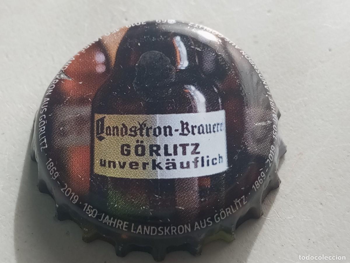 Coleccionismo de cervezas: Chapa tap&oacute;n corona de la cerveza alemana LANDSKRON AUS G&Ouml;RLITZ 150 JAHRE (1869-2019)