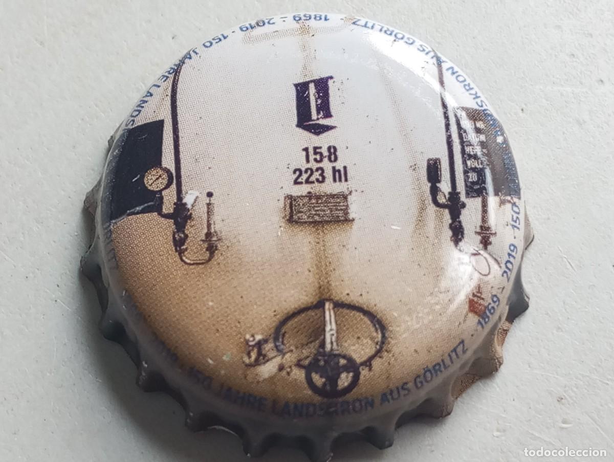 Coleccionismo de cervezas: Chapa tap&oacute;n corona de la cerveza alemana LANDSKRON AUS G&Ouml;RLITZ 150 JAHRE (1869-2019)