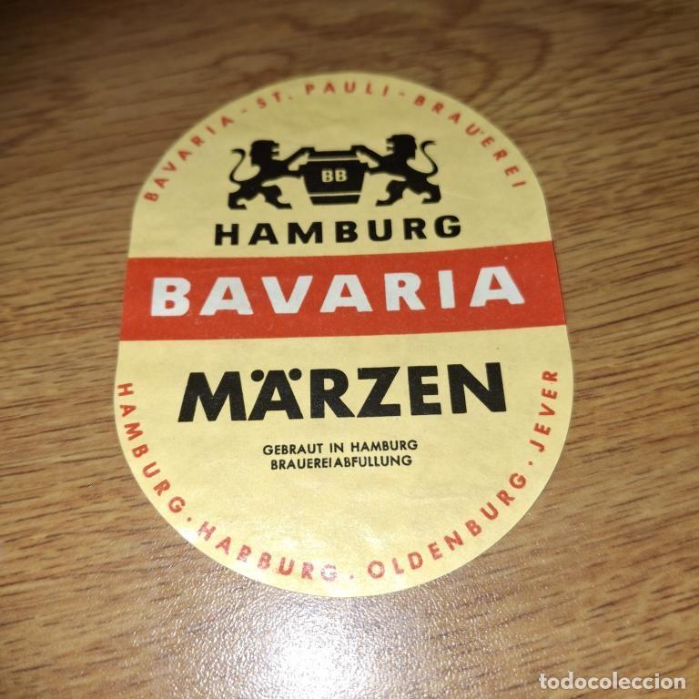 Coleccionismo de cervezas: ETIQUETA CERVEZA - Bavaria St. Pauli Brauerei 1960s Alemania