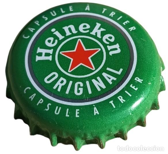 Coleccionismo de cervezas: Francia Capsule Bi&egrave;re Beer Crown Cap Heineken original capsule &agrave; trier RP529 tap&oacute;n corona