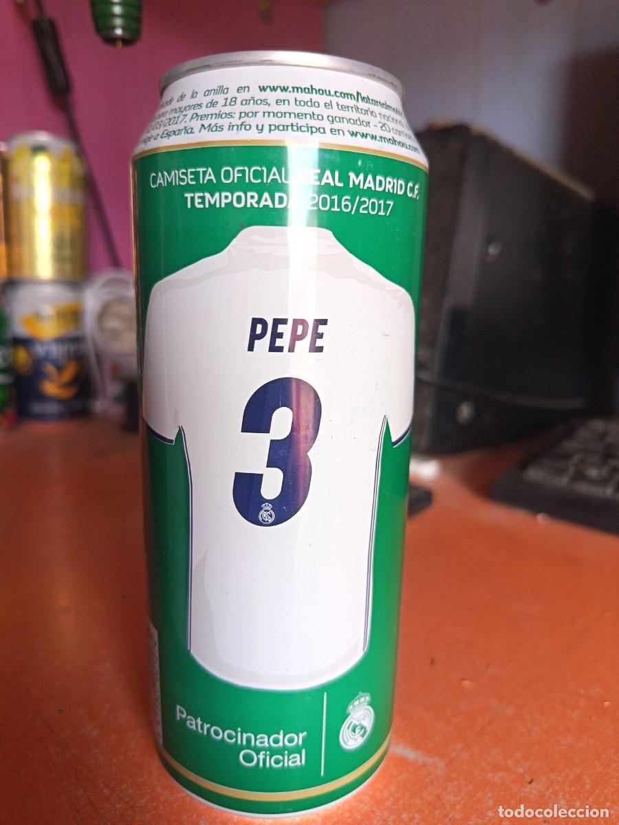 Coleccionismo de cervezas: Lata cerveza Mahou exportada a Chile. Serie Real Madrid