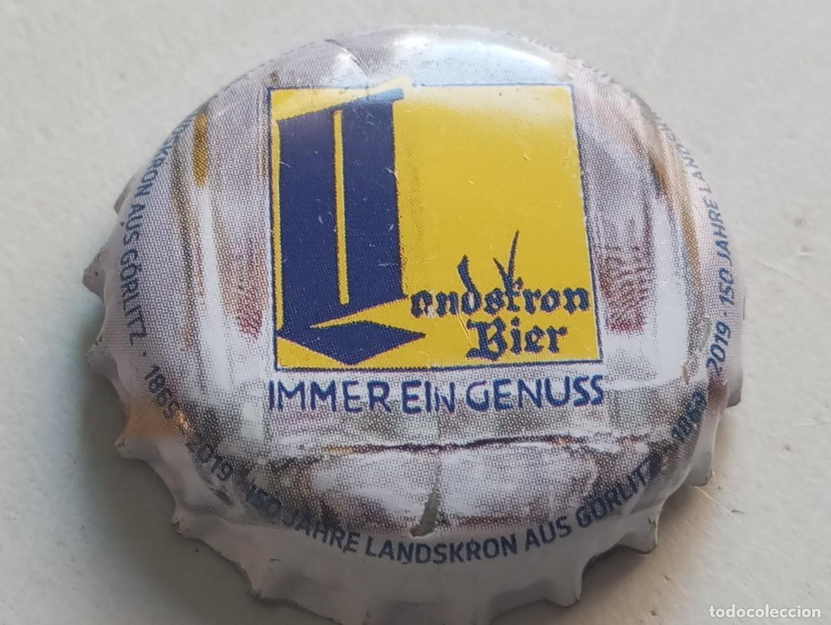 Coleccionismo de cervezas: Chapa tap&oacute;n corona de la cerveza alemana LANDSKRON AUS G&Ouml;RLITZ 150 JAHRE (1869-2019)