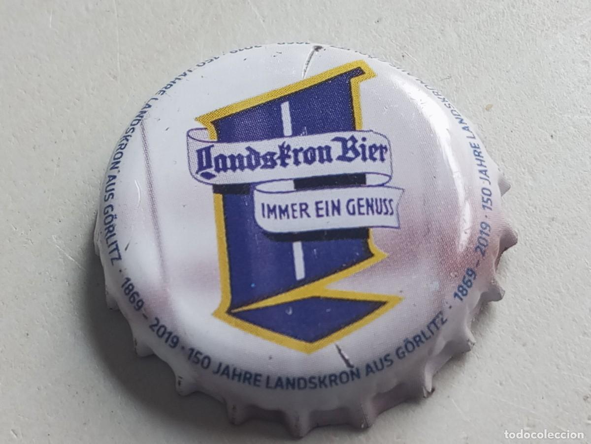 Coleccionismo de cervezas: Chapa tap&oacute;n corona de la cerveza alemana LANDSKRON AUS G&Ouml;RLITZ 150 JAHRE (1869-2019)