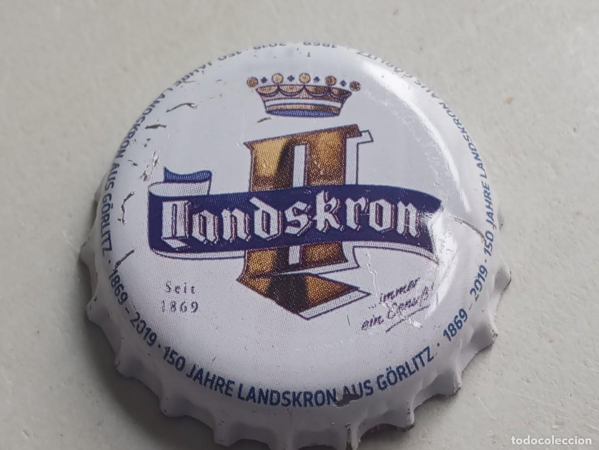 Coleccionismo de cervezas: Chapa tap&oacute;n corona de la cerveza alemana LANDSKRON AUS G&Ouml;RLITZ 150 JAHRE (1869-2019)