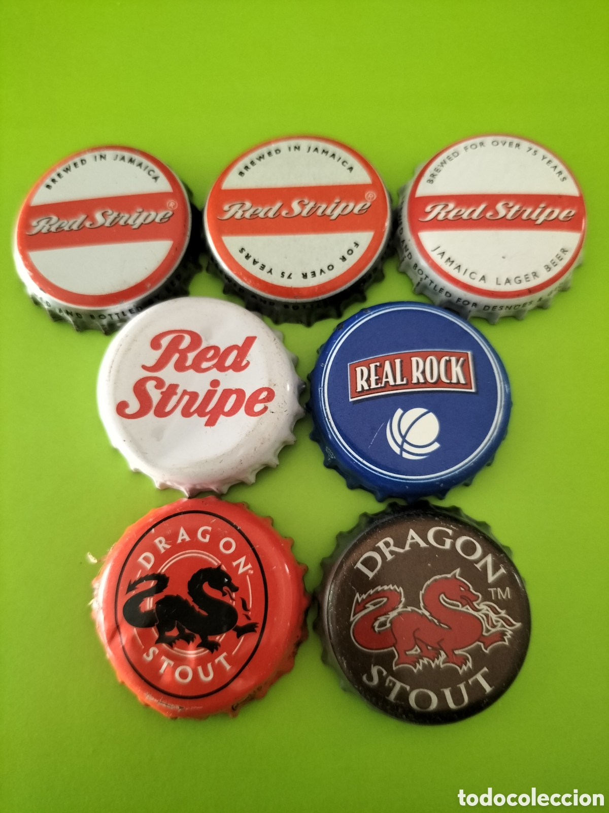 Coleccionismo de cervezas: LOTE 7 CHAPAS TAPON CORONA CERVEZA - JAMAICA
