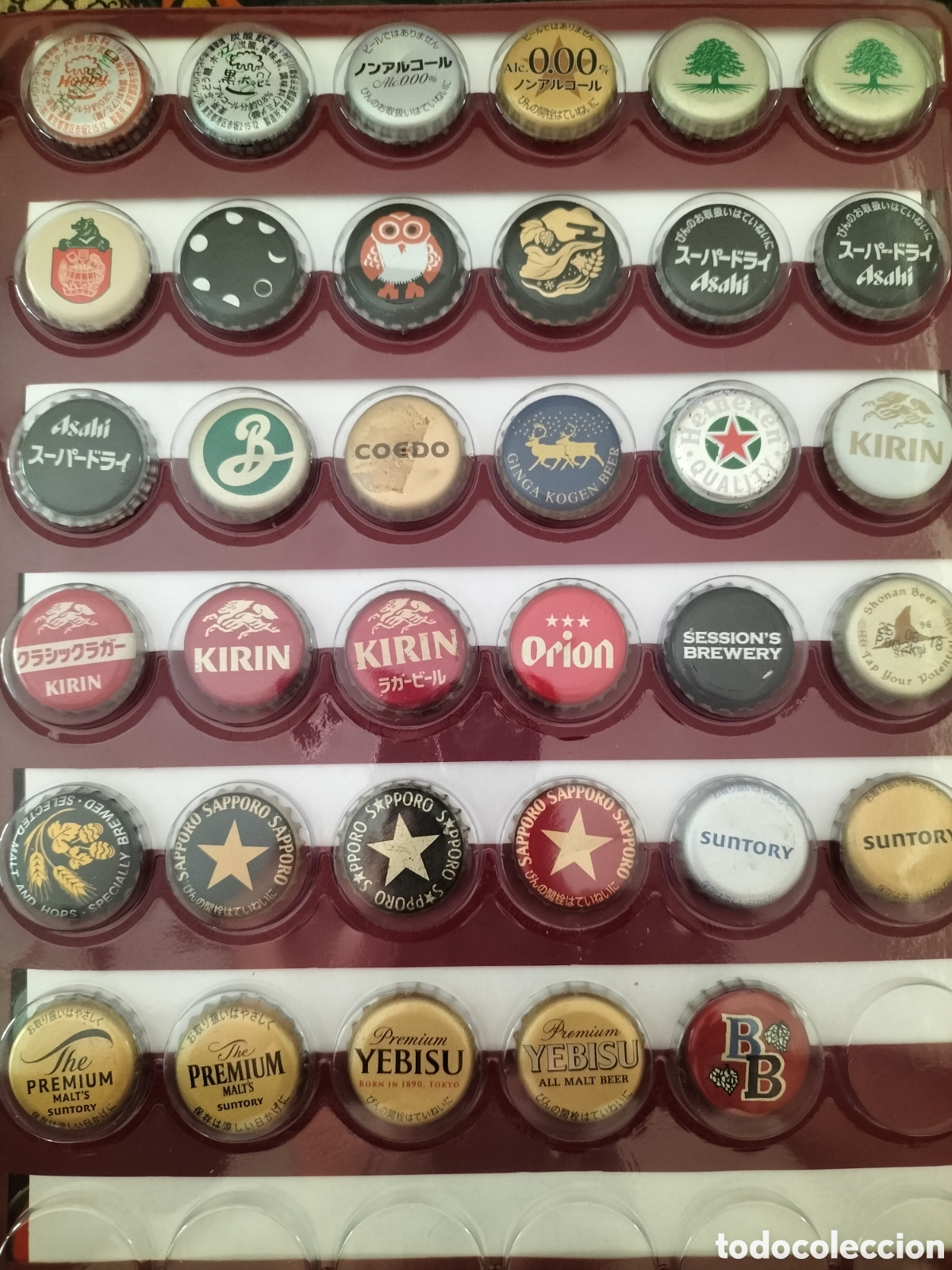 Coleccionismo de cervezas: LOTE 35 CHAPAS TAPON CORONA CERVEZA - JAP&Oacute;N