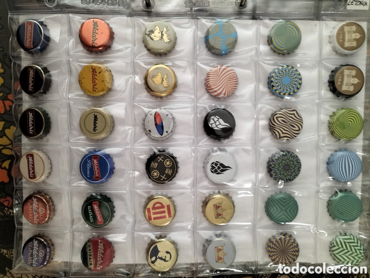 Coleccionismo de cervezas: LOTE/COLECCI&Oacute;N 116 CHAPAS TAPON CORONA CERVEZA - LETONIA