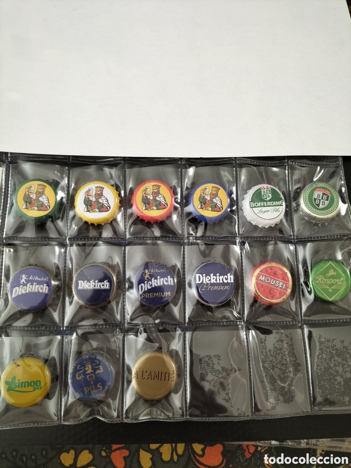Coleccionismo de cervezas: LOTE 15 CHAPAS TAPON CORONA CERVEZA - LUXEMBURGO