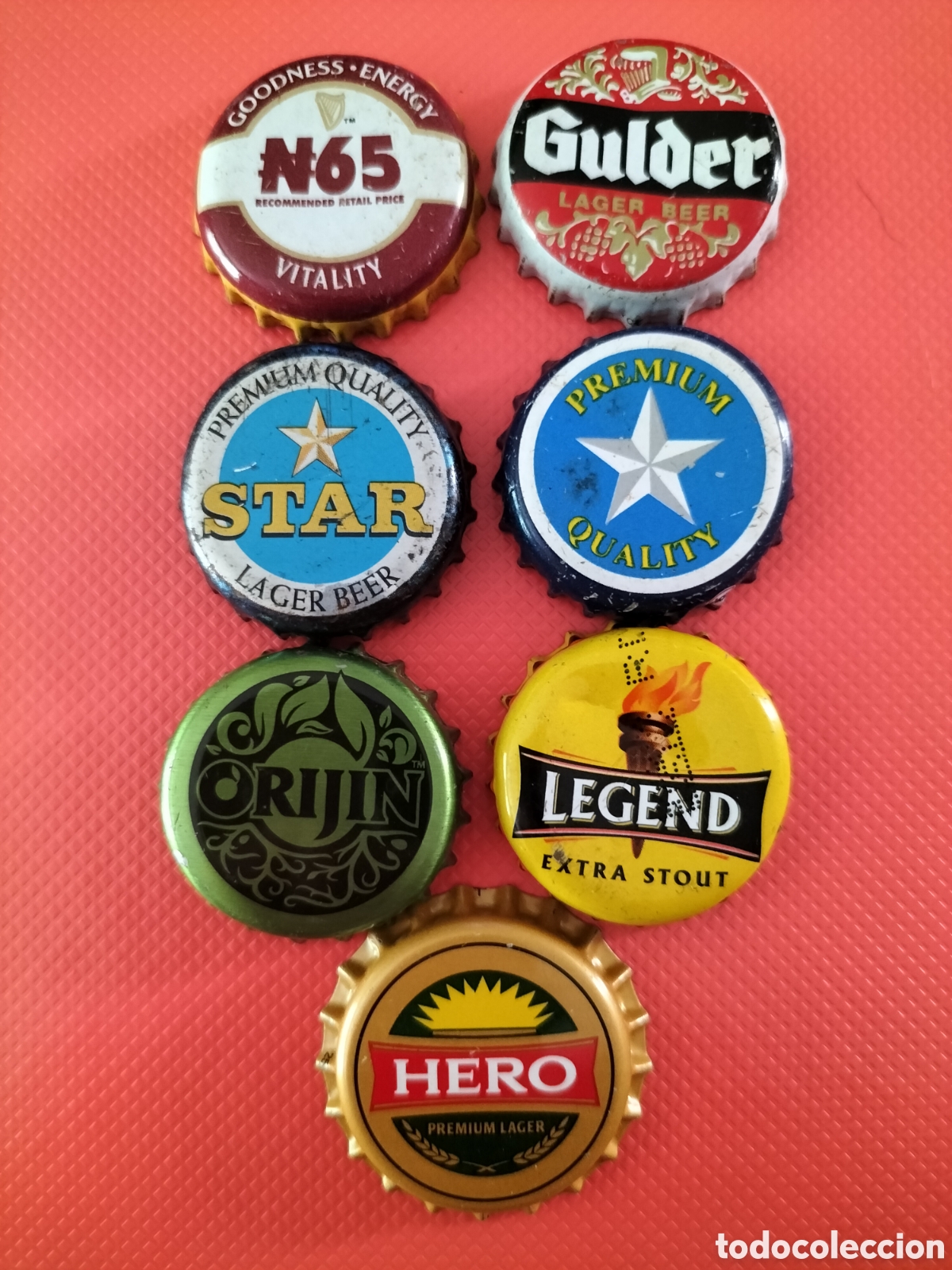 Coleccionismo de cervezas: LOTE 7 CHAPAS TAPON CORONA CERVEZA - NIGERIA
