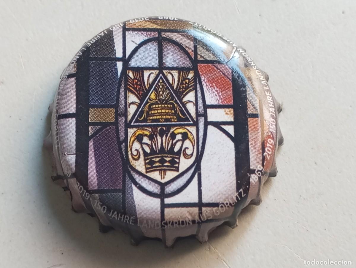 Coleccionismo de cervezas: Chapa tap&oacute;n corona de la cerveza alemana LANDSKRON AUS G&Ouml;RLITZ 150 JAHRE (1869-2019)