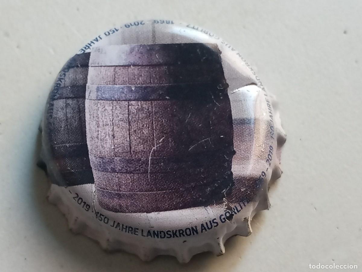 Coleccionismo de cervezas: Chapa tap&oacute;n corona de la cerveza alemana LANDSKRON AUS G&Ouml;RLITZ 150 JAHRE (1869-2019)