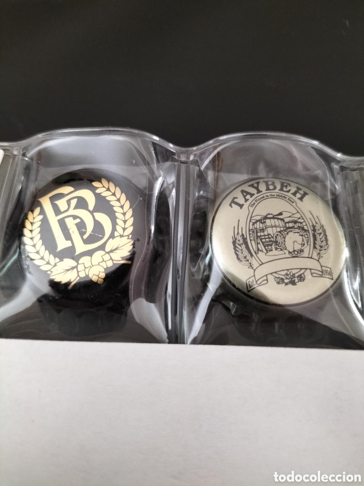 Coleccionismo de cervezas: LOTE 2 CHAPAS TAPON CORONA CERVEZA - PALESTINA