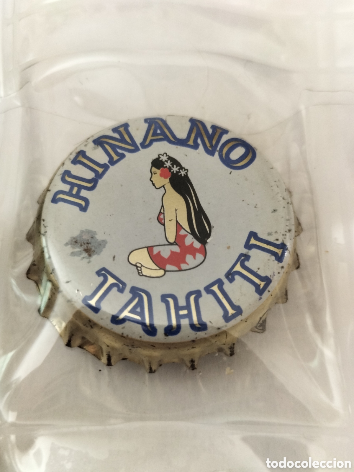Coleccionismo de cervezas: CHAPA TAP&Oacute;N CORONA CERVEZA HINANO TAHITI - POLINESIA FRANCESA
