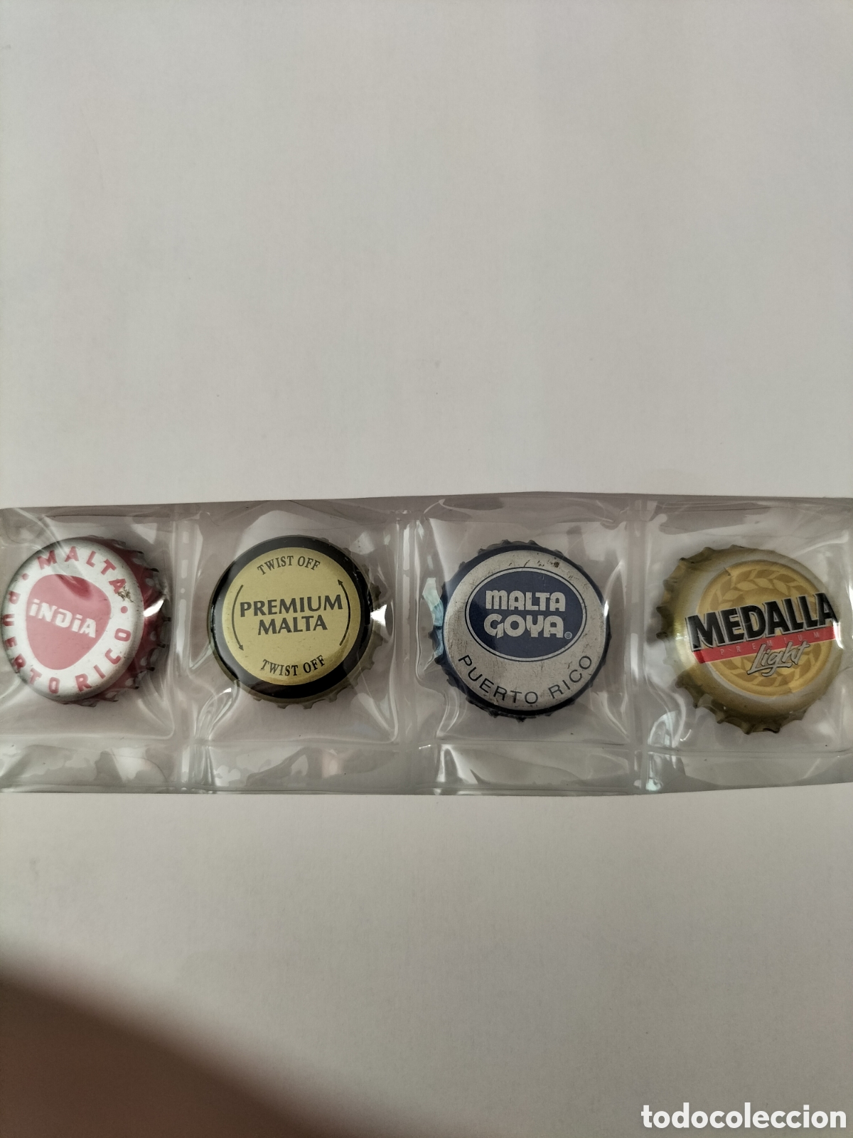 Coleccionismo de cervezas: LOTE 4 CHAPAS TAPON CORONA CERVEZA - PUERTO RICO