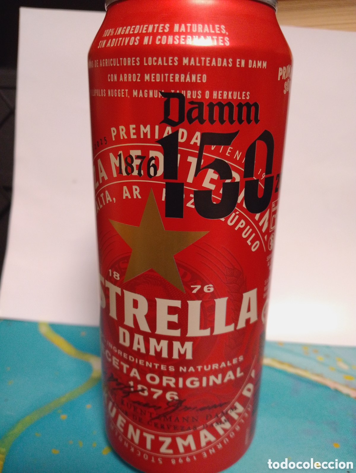 Coleccionismo de cervezas: Cerveza Estrella DAMM 150 a&ntilde;os