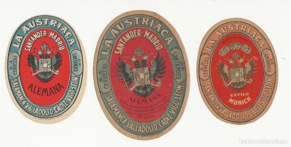 Coleccionismo de cervezas: LOTE ETIQUETAS LA AUSTRIACA