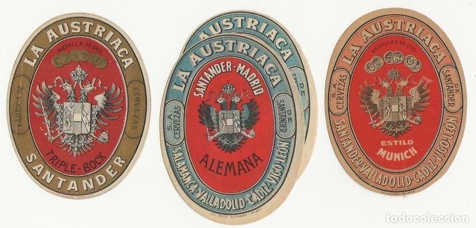 Coleccionismo de cervezas: LOTE ETIQUETAS LA AUSTRIACA