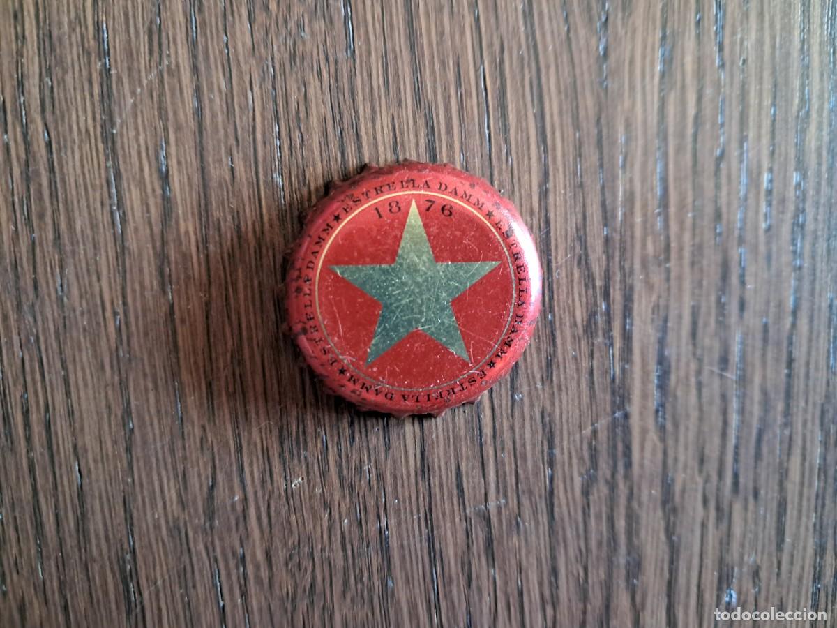 Coleccionismo de cervezas: chapa tap&oacute;n corona de cerveza, estrella damm.