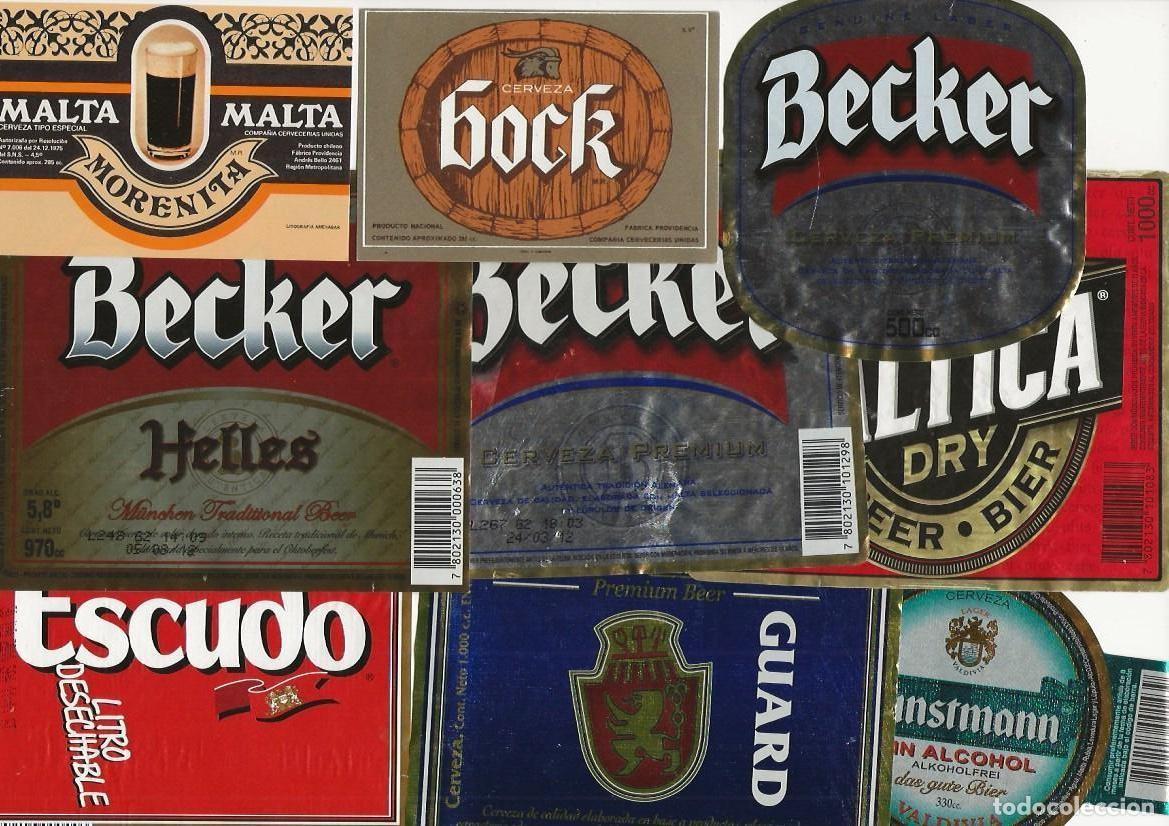 Coleccionismo de cervezas: LOTE ETIQUETAS CERVEZA DE CHILE