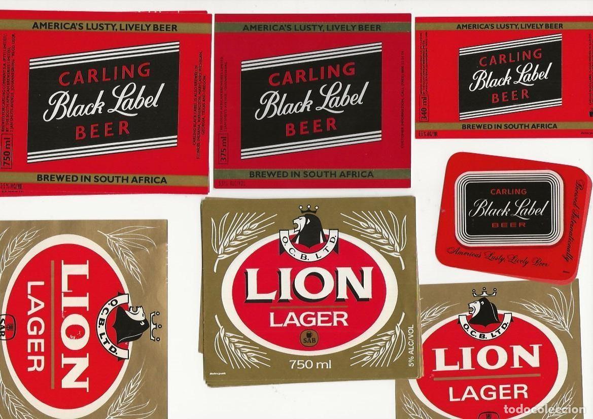 Coleccionismo de cervezas: 4 LOTES ETIQUETAS SUDAFRICA