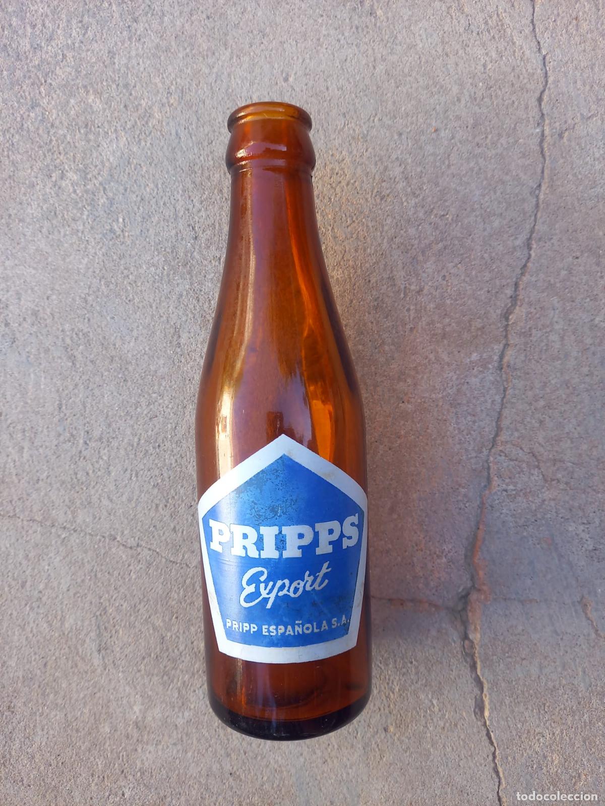 Coleccionismo de cervezas: Botella cerveza *PRIPPS EXPORT* 20 CL -CRISTAL AMBAR- PRIPP ESPA&Ntilde;OLA S.A. SERIGRAFIADA