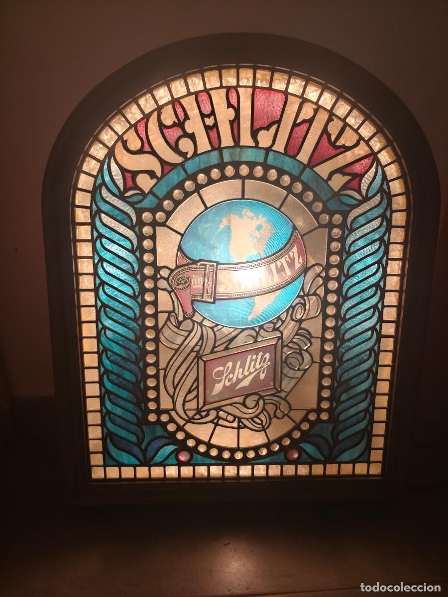 Coleccionismo de cervezas: Cartel luminoso de cerveza Schlitz a&ntilde;os 70