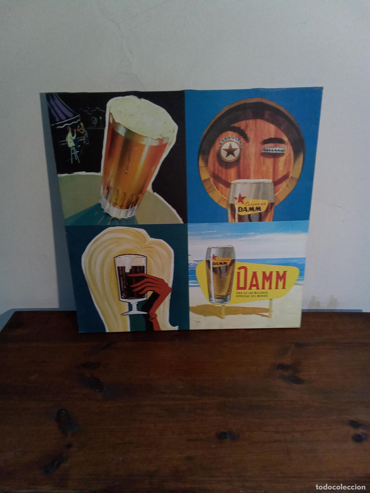 Coleccionismo de cervezas: CUADRO PUBLICITARIO DE CERVEZAS DAMM