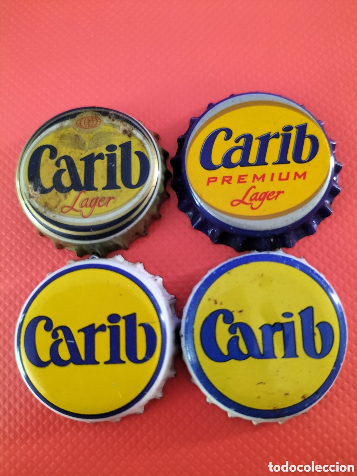 Coleccionismo de cervezas: LOTE 4 CHAPAS TAPON CORONA CERVEZA - TRINIDAD Y TOBAGO