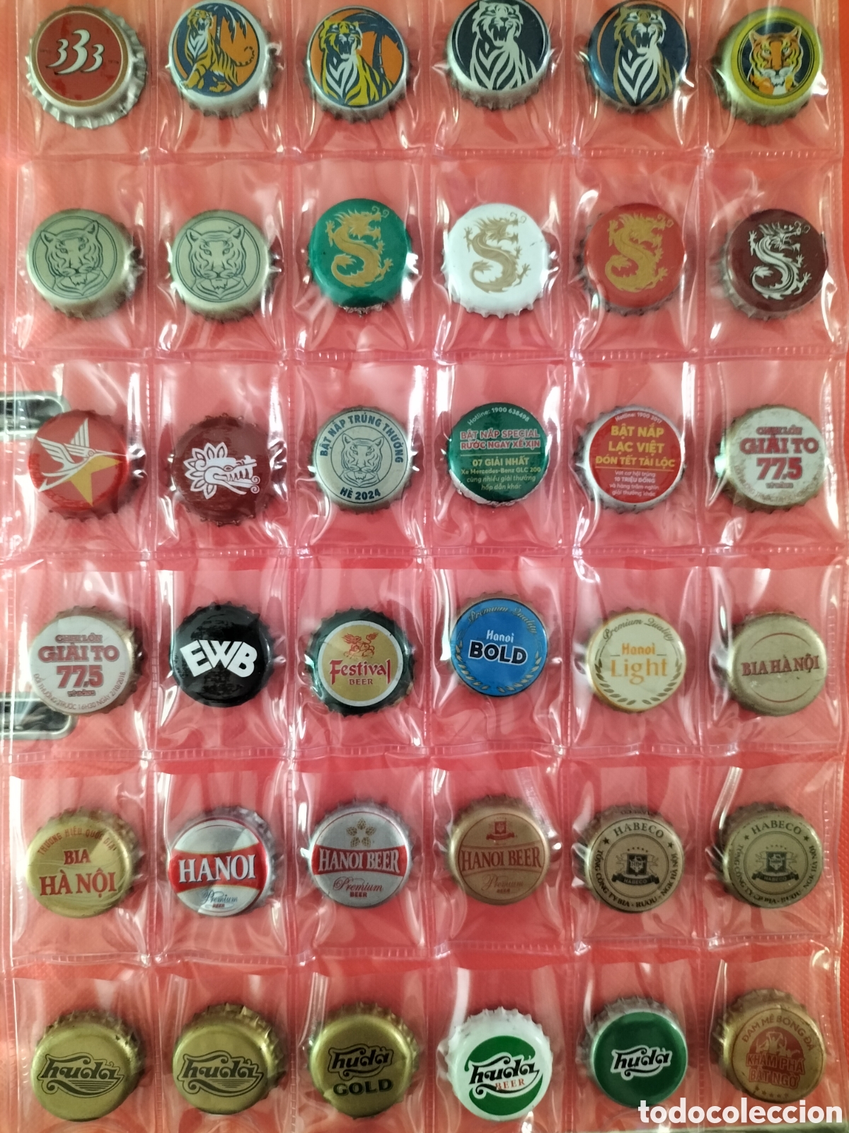 Coleccionismo de cervezas: LOTE 79 CHAPAS TAPON CORONA CERVEZA - VIETNAM