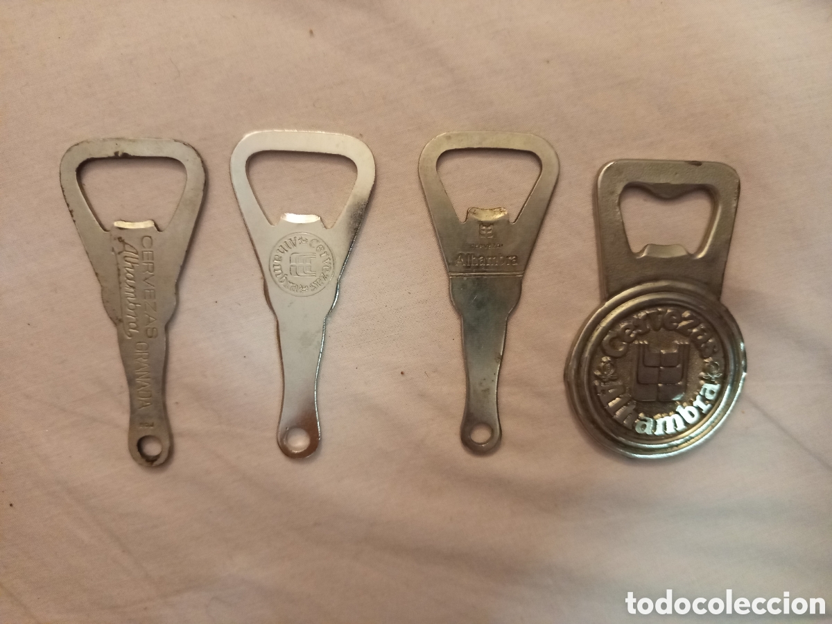 Sammeln von Brauereiartikeln: Lote 4 abridores Cervezas Alhambra