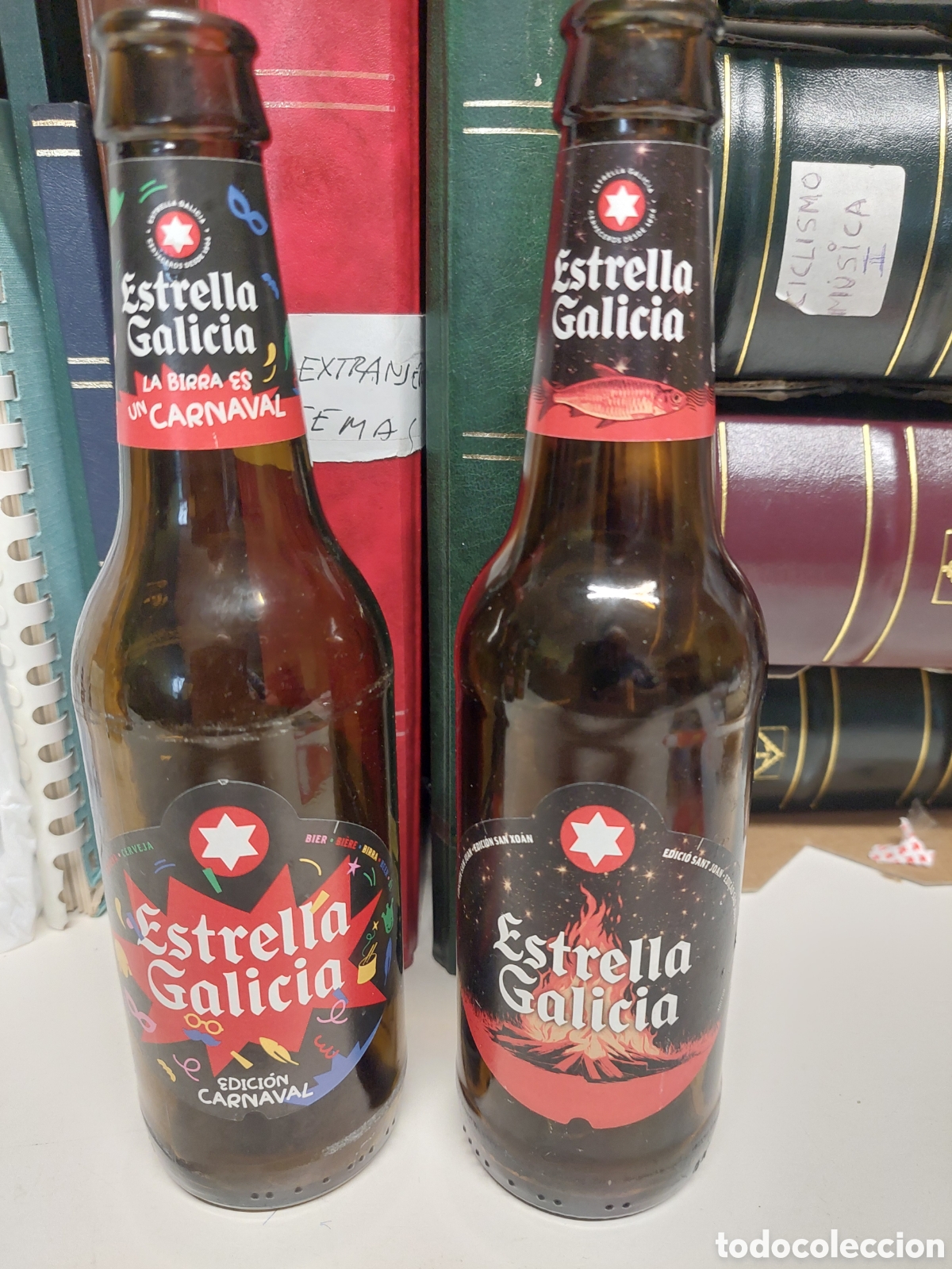 Coleccionismo de cervezas: Estrella Galicia botellas carnaval hogueras sant Joan 2026