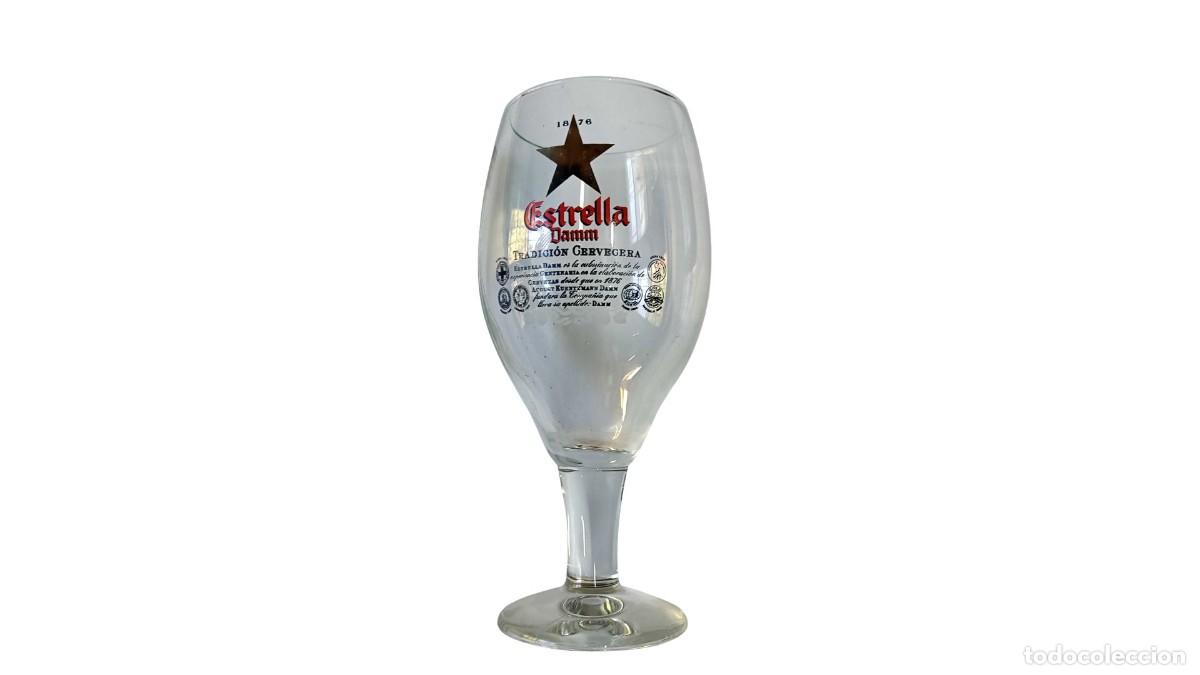 Coleccionismo de cervezas: COPA DE CERVEZA CON PIE ESTRELLA DAMM - CRISTAL - EDICI&Oacute;N &rdquo;TRADICI&Oacute;N CERVECERA&rdquo; - 1990/2010.