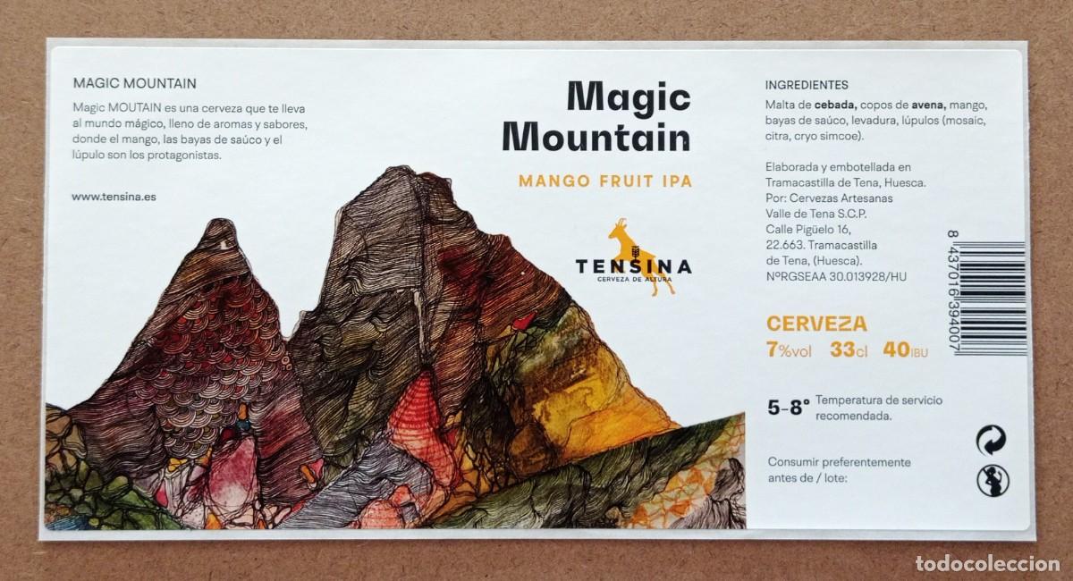 Coleccionismo de cervezas: ETIQUETA NUEVA DE CERVEZA MAGIC MOUNTAIN DE TENSINA (ESPA&Ntilde;A)